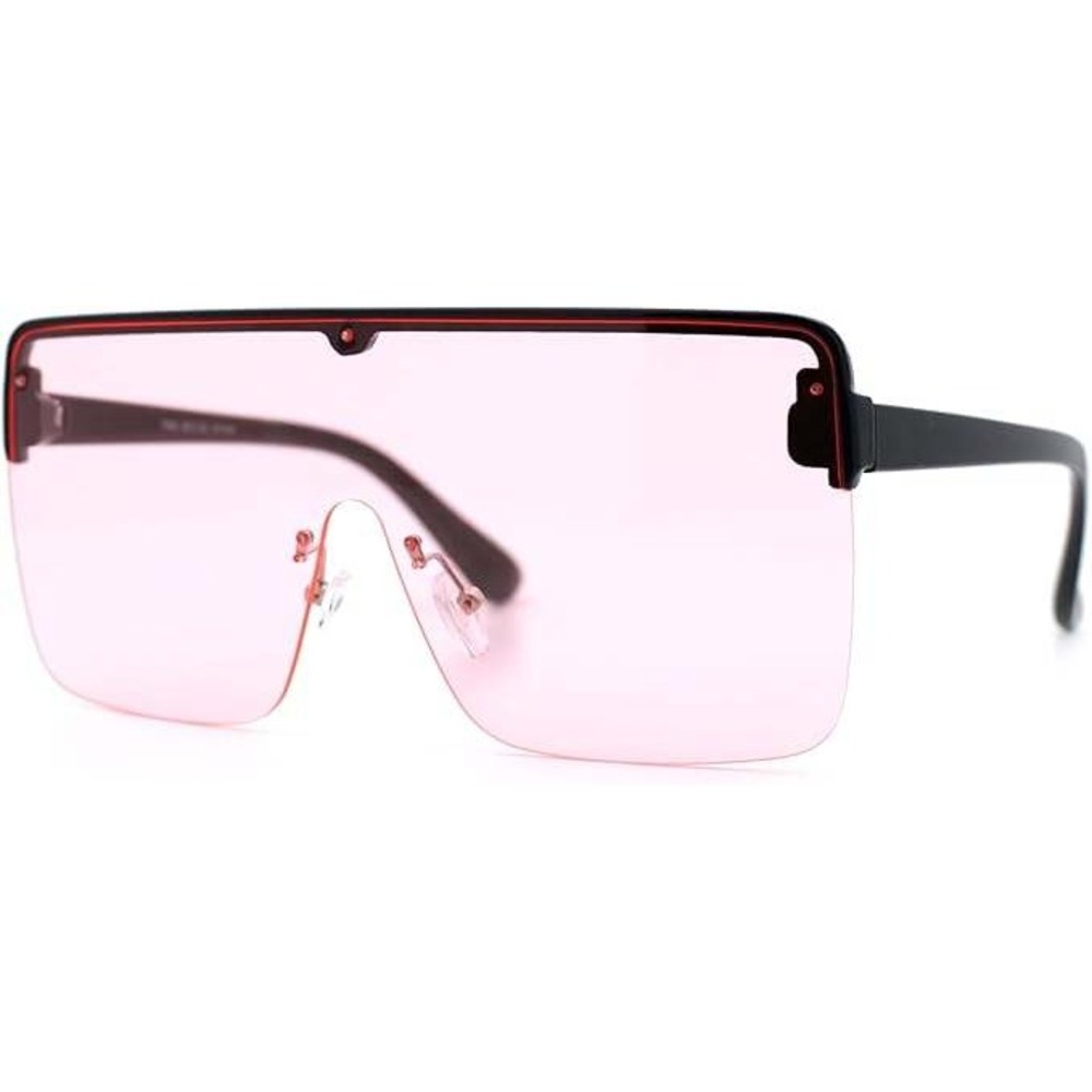 Shield‎ Sunglasses Oversized Pink Lens Fashion Visor Luxury Shades XL Trendy Hot